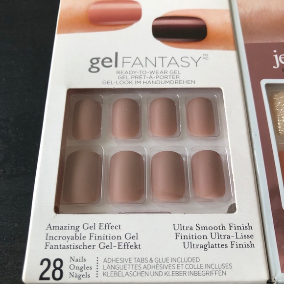 Set of 3 Kiss Press-On Nails Cream and Purple Collection - Picture 4 of 10